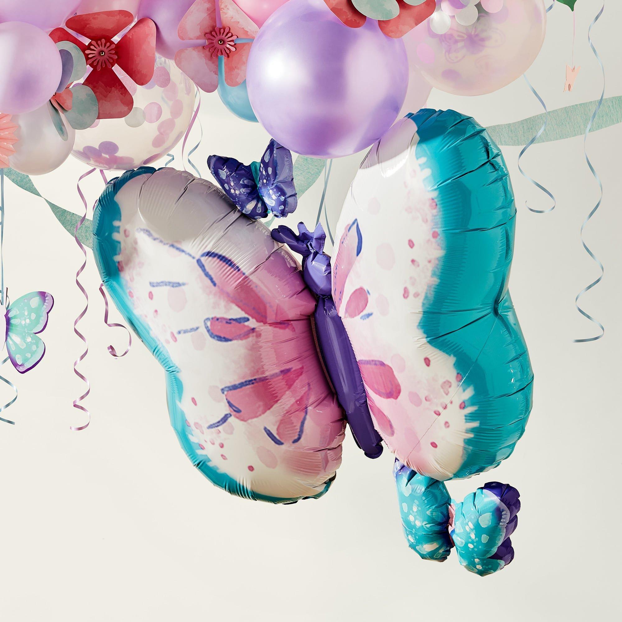 Fluttering Butterflies Foil Balloon Bouquet, 5pc